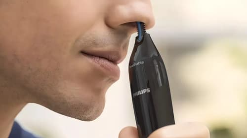 Recortador De Pelos Para Nariz Orejas Cejas Nose Trimmer Philips Nt1650 Series 1000 Negro