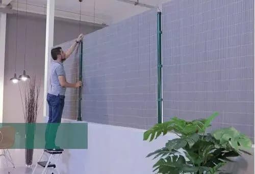 Cerco De Pvc 1.80 Mt X 3 Mt  Jardín Color Verde Verde
