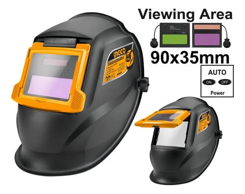 Careta Soldar Fotosensible Visor Revatible Ingco Ahm009 Negro Liso