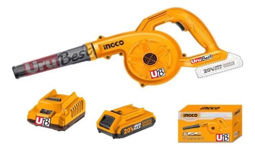 Soplador Inalambrico Bateria Cargador Ingco Cabli200281 Naranja Claro