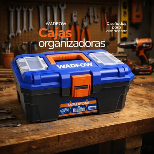 Caja Herramientas Kit Manuales Organizador Azul Oscuro