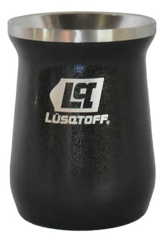 Mate Acero Inoxidable Térmico 300 Ml Lusqtoff Color Negro Lisa