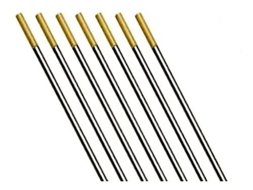Electrodo De Tungsteno Con Punta Dorada 2.40x150 Mm -5 Unidades Doradas Dorado