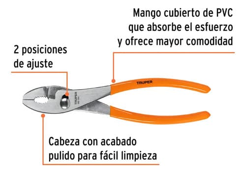 Alicate Tipo Ford Mango Pvc Antideslizante 10'' Truper