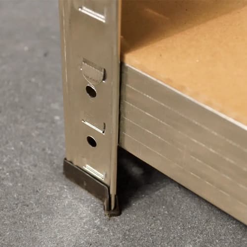 Estantería Metálica Estantes En Mdf - Para 120kg 180x90x40cm Color Metal Y Madera