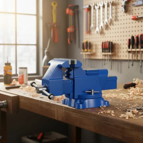 Morsa Banco 4 Reforzada Wadfow Wbv2a04 Profesional Azul