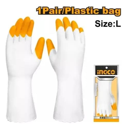 Guantes De Pvc Largos Ingco Hgvp03 Talle L