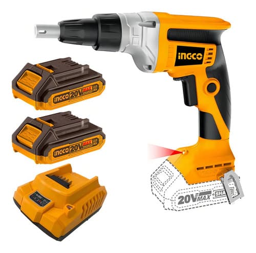 Para Batería De 1/4 + 2 Ah + 1 Cargador Bivolt - Ingco 20 Naranja