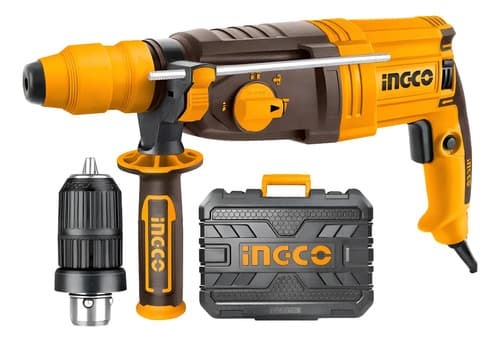 Rotomartillo 950w C Adaptador De Mandril En Valija Rgh9528-2 Amarillo 50 60hz