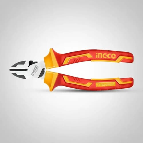 Alicates Aislantes De Corte Diagonal Ingco De 7 Polos, 1000 V, 180 Mm, Naranja