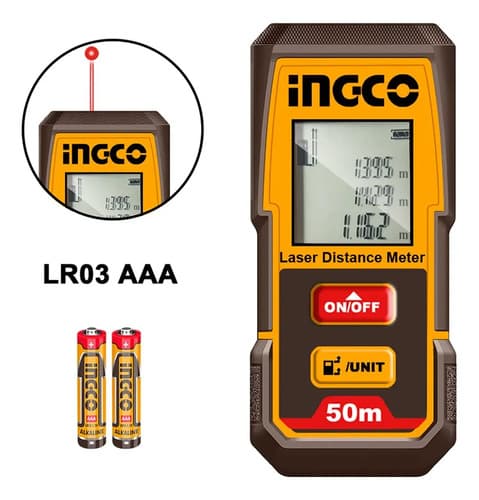 Medidor De Distancia Laser Ingco 0,5-50 M Distancia