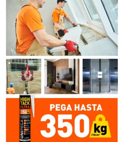 Silicona Adhesivo Gris Hibrido High Tack Hasta 350kg Unipega