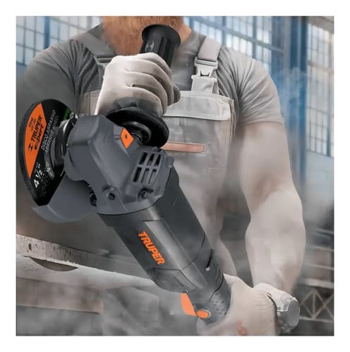 Amoladora Industrial 4 1/2 1250 W Truper 100756 Color Plateado/naranja