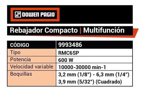 Rebajador Multifuncion Dowen Pagio Compacto 600 W