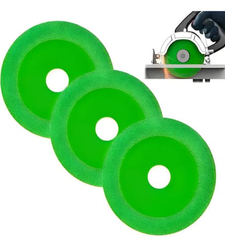 Set De 3 Disco De Corte Ultra Fino De Vidrio 100mm Verde