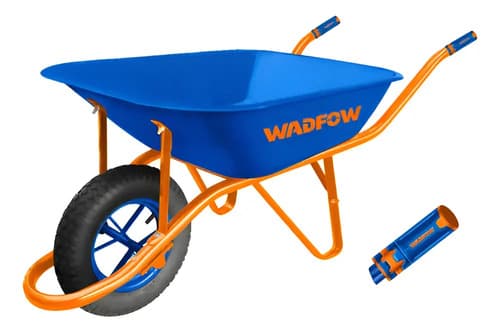 Carretilla Wadfow 130kg 65lt Rueda Neumática - Wwb1f01 Azul