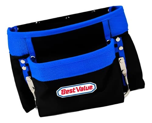 Porta Herramientas Para Cinturon 8 Bolsillos Best Value Negro Y Azul