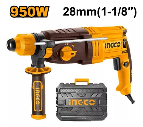 Rotomartillo 950w 2,5j 28mm Rgh9528 Ingco Amarillo 50hz/60hz Naranja