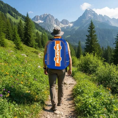 Mochila Con Cierres Wadfow Wtg4100 Azul