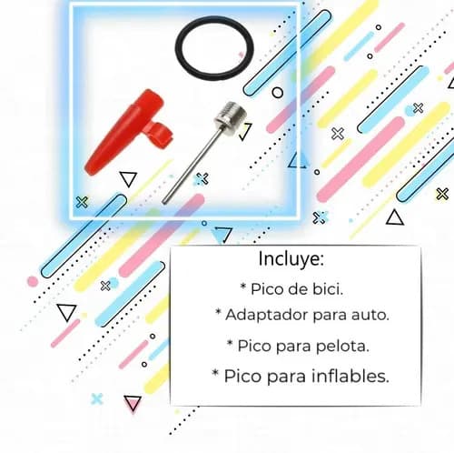Inflador De Aluminio Para Moto Bicicleta Pelota Color Rojo