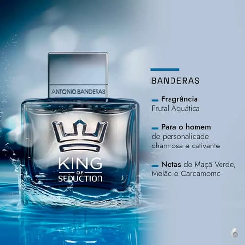 Perfume Banderas King Of Seduction Edt 100 Ml Eau De Toilette Para Hombre Masculino