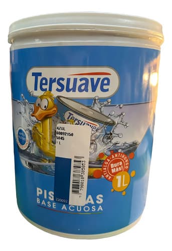 Pintura Piletas Acuosa 1 Lt Tersuave Azul Z/ Flores Esege