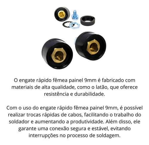 Kit De Conectores De Soldadura De 9 Mm Con Inversor De 4 Ganchos Con Electrodos De Plasma Mig Tig De 2 Machos Y 2 Hembras