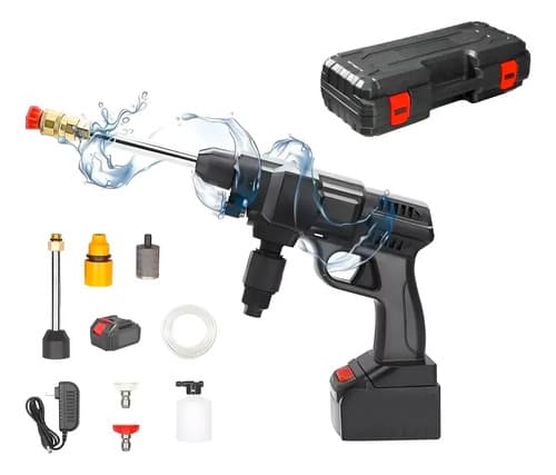Hidrolavadora Inalámbrica Portátil Seisa De 30 Bar Y 300 W Negro