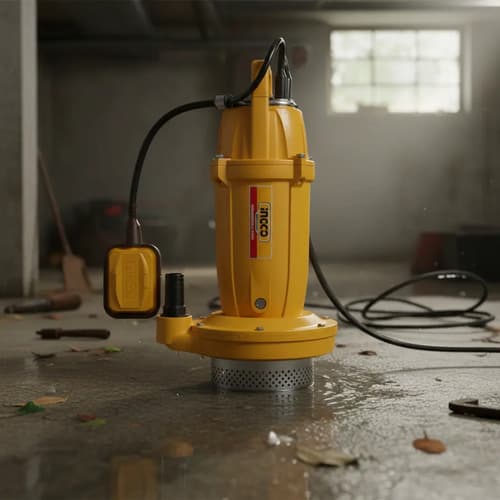 Bomba Sumergible 1/2hp 370w 100l/min Altura 17m Ingco Amarillo