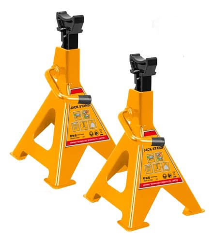 Set X2 Soporte Caballete Gato Hidraulico 10ton Hjs1001 Ingco