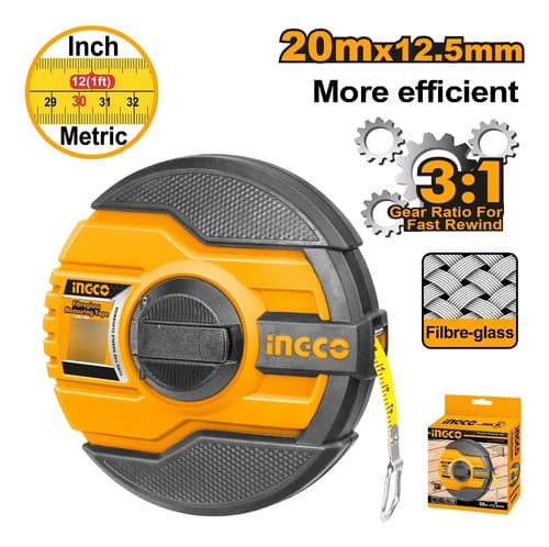 Cinta Metrica Agrimensor 12.5mm X 20m Ingco Hfmt8320