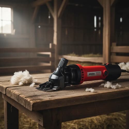 Esquiladora Maquina Esquilar Ovejas Tijera Hessen Pro 350w Rojo