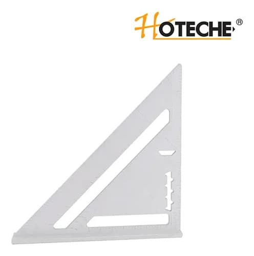 Escuadra Multifuncion Carpintero 30cm Regla Angulo Hoteche Plateado