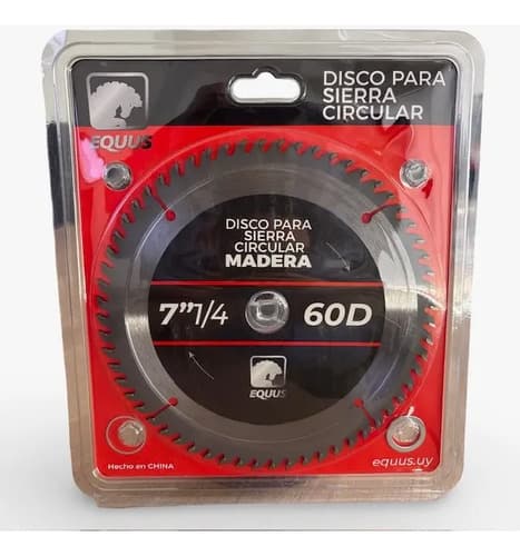 Disco Para Sierra Circular 7 1/4-  60d Equus Plateado