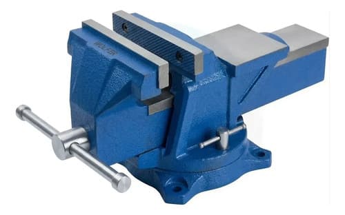 Morsa De Banco N° 4 Industrial Reforzada Profesional 100mm Azul