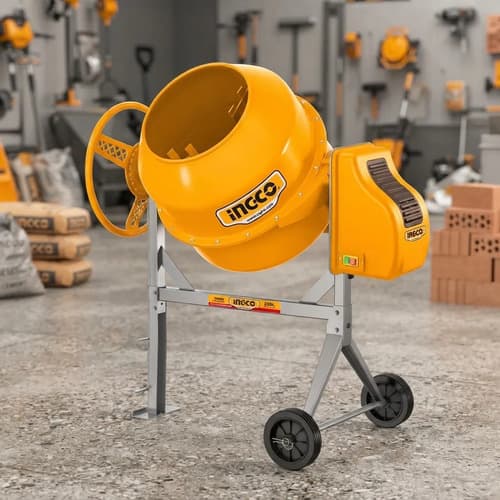 Hormigonera 210l 1000w 1.4hp Ingco, 24 Meses De Garantía