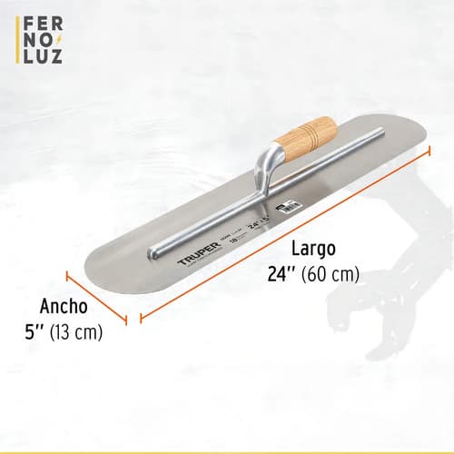 Llana De Base Redonda 61x13cm Mango Madera Truper