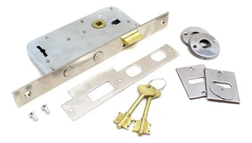 Cerradura Tipo 810-s Para Puerta Toyoki Lh-3049 Color Platea Plateado