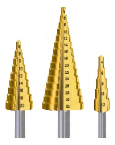 Mechas Escalonadas Acero Titanio Modelo 7 Danmi 4-32mm Juego 3 Piezas