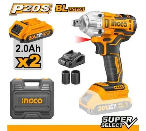 Llave De Impacto 1/2 PuLG Bateria 20v Ingco Ciwli2038