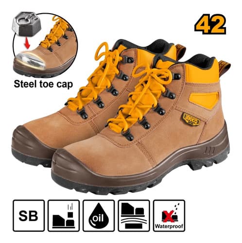 Botas De Seguridad Ingco Ssh02sb Marrón Claro 42 Uy
