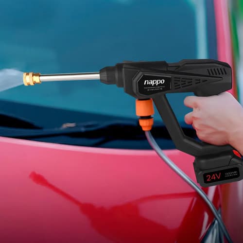 Hidrolavadora Nappo Inalámbrica De Mano 300w Batería Negro