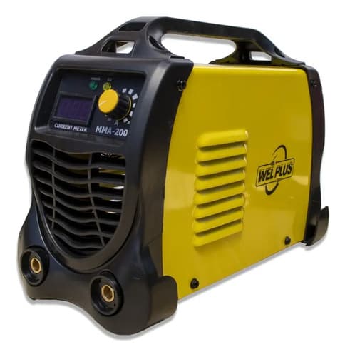 Soldadora Inverter 200a Welplus + Careta Fotosensible Amarillo