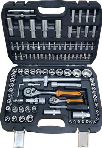 Set Herramientas Lusqtoff Tubo Crique Puntas Maletin 108 Pzs Negro