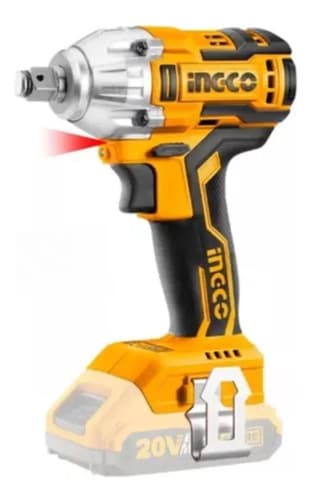 Llave De Impacto A Batería Ingco 20v De 1/2  Con Cargador Y Batería Amarillo