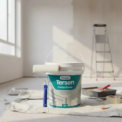 Látex Cielorraso Anti Condensante Tersuave X10l - Colornet Acabado Mate Color Blanco