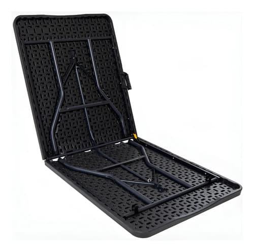 Mesa Plegable Tipo Valija 180 Cm Ratan Rattan Color Marrón