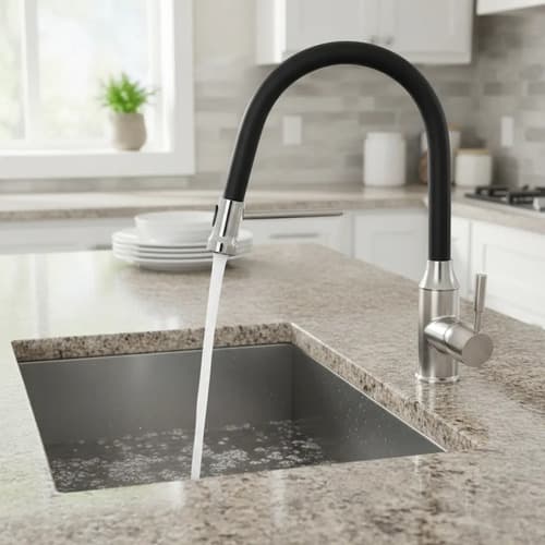 Puntero Negro Flexible Para Grifos Lh-3016 Acabado Mate
