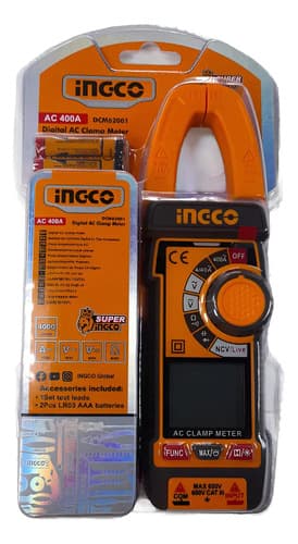 Pinza Amperimétrica Digital Ingco Dcm62001 400a