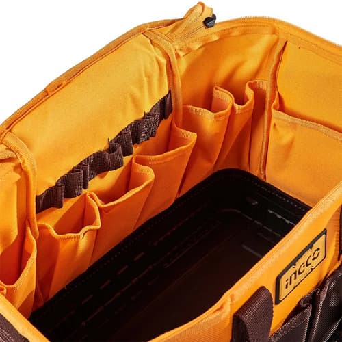 Bolso Industrial Porta Herramientas 16 PuLG Ingco Htbg10 Amarillo